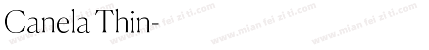 Canela Thin字体转换